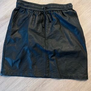 Faux Leather Skirt